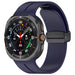 Bracelet silicone avec boucle-D Samsung Galaxy Watch Ultra 2 (bleu foncé)