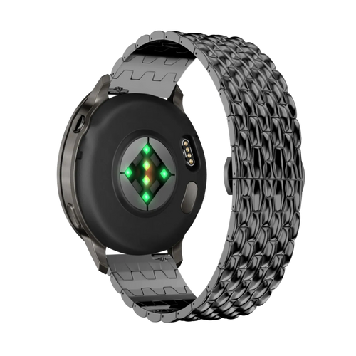 Bandz Bracelet acier 'Dragon' Garmin Forerunner 70 (noir)