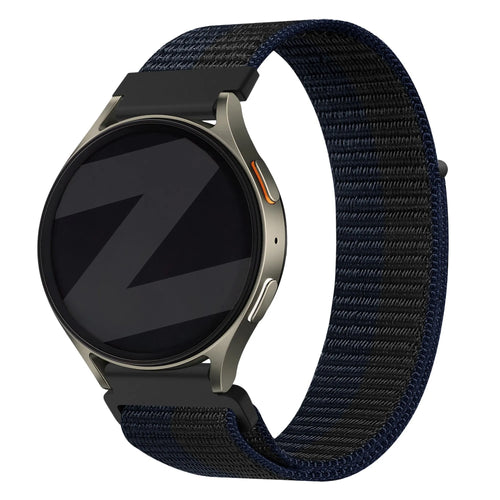 Bandz Bracelet nylon 'Easy Fit' Levowatch Edgy (noir/bleu)