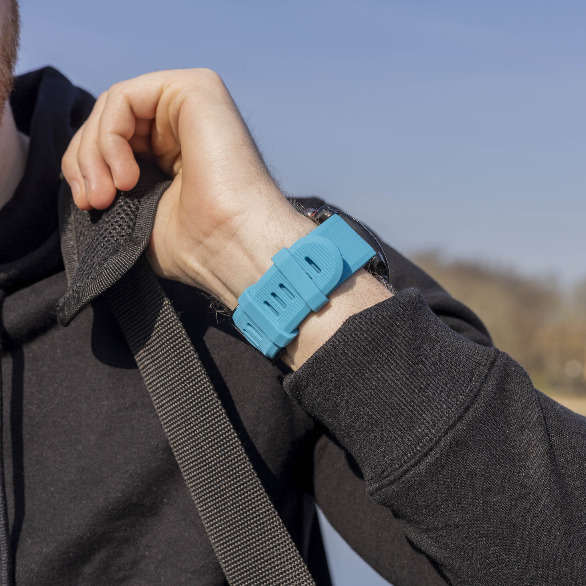 Bracelet silicone Garmin Tactix 8 - 51mm (bleu clair)