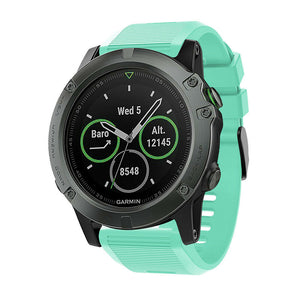 Bracelet silicone Garmin Quatix 8 - 51mm (aqua)