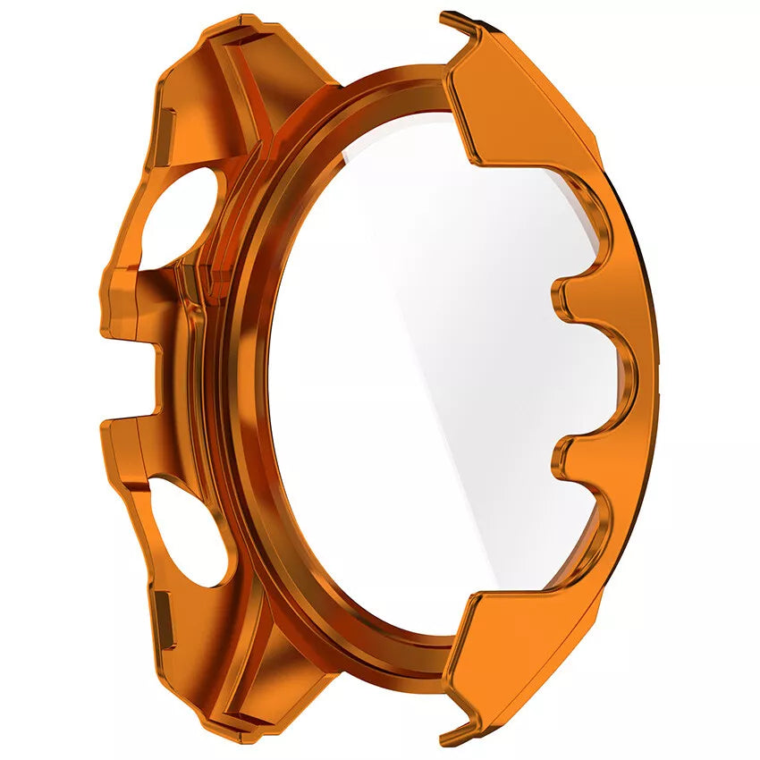 Coque rigide avec verre Garmin Fenix 8 - 47mm AMOLED (orange/vert)