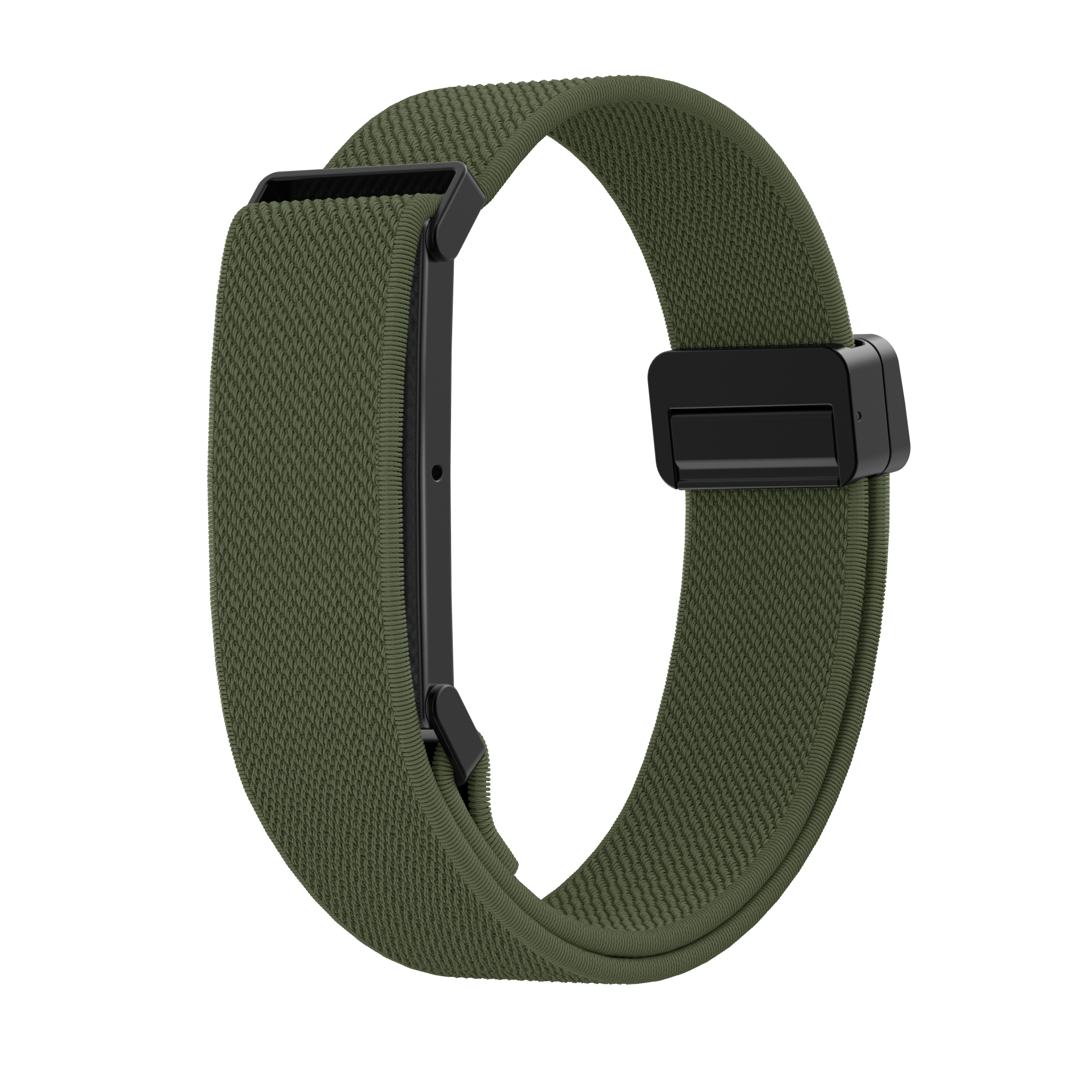 Bandz Bracelet biceps nylon avec boucle-D Fitbit Air (vert militaire)