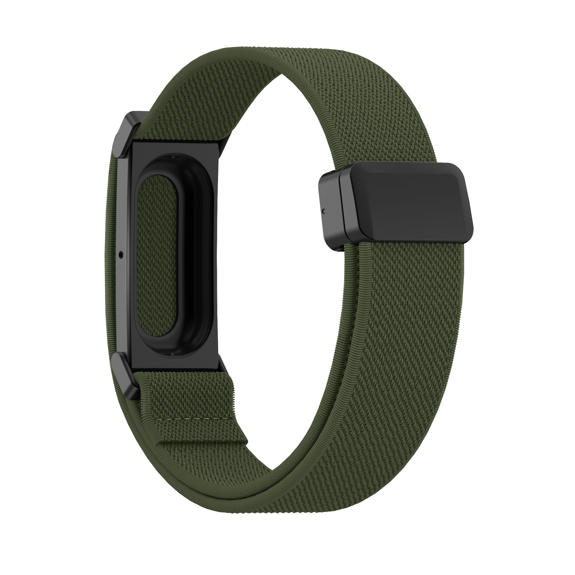 Bandz Bracelet biceps nylon avec boucle-D Fitbit Air (vert militaire)