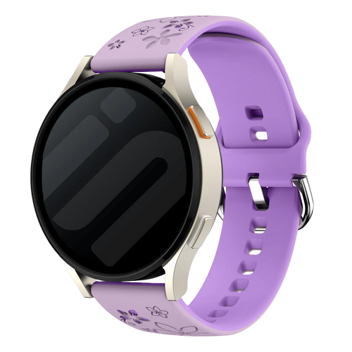 Huawei Watch GT 7 - 41mm Flower Silicone Strap (Lavender/Purple)