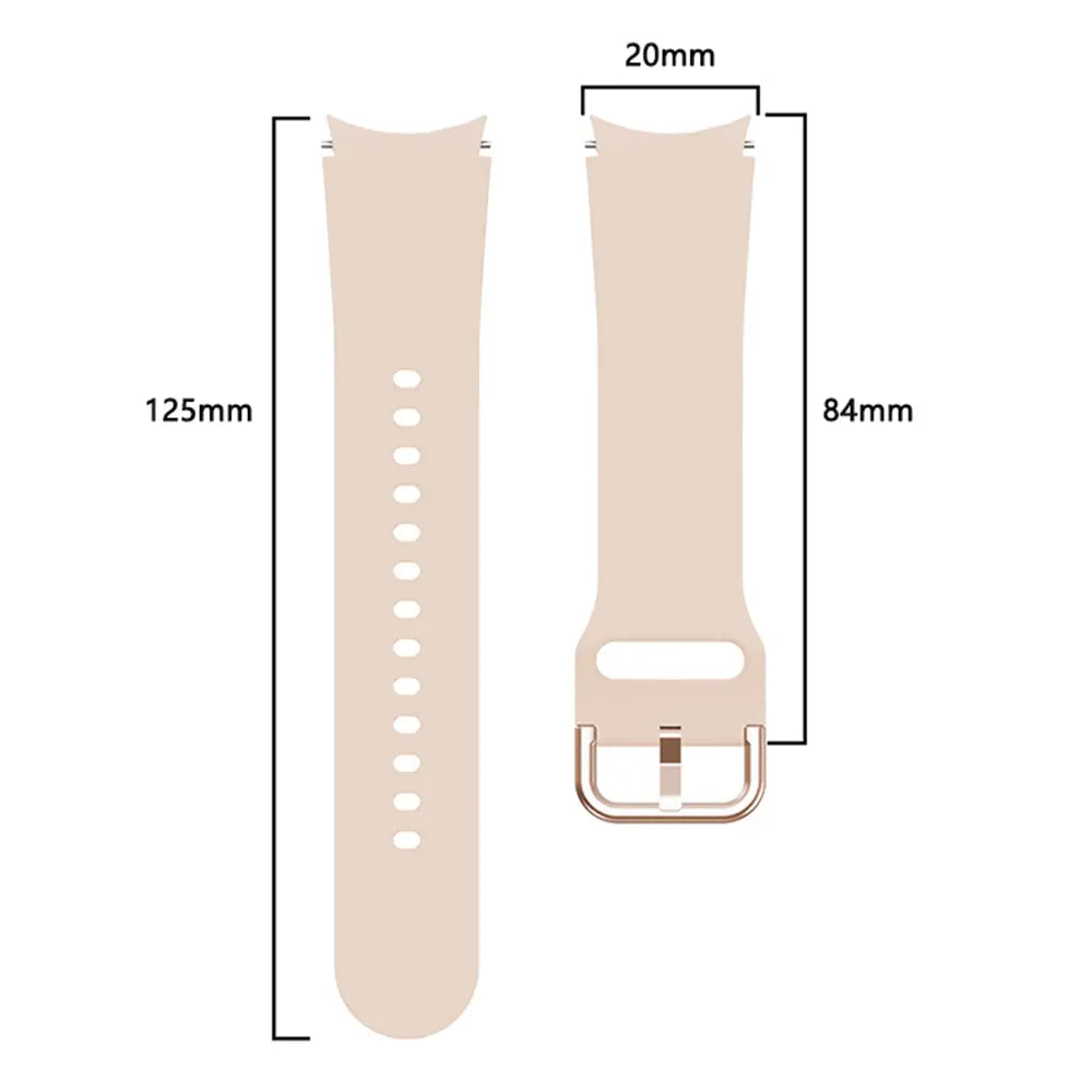 Samsung Galaxy Watch 7 - 40mm Buckled Silicone Strap (Pink Sand)