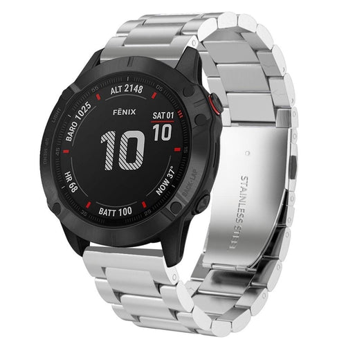 Bracelet acier Garmin Quatix 8 - 51mm (argent)