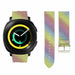 Bracelet cuir pailleté Samsung Gear Sport (arc-en-ciel)