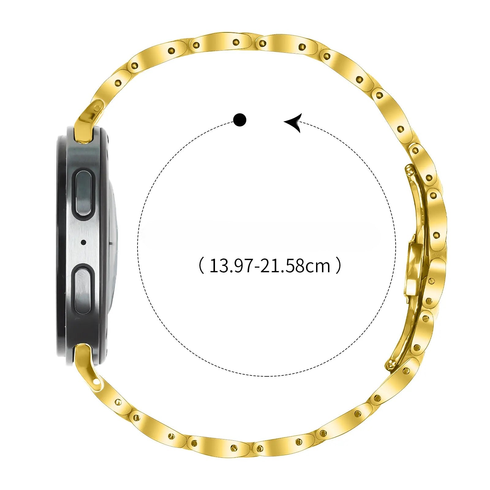Samsung Galaxy Watch 9 - 40mm Slimfit Steel Strap (Gold)