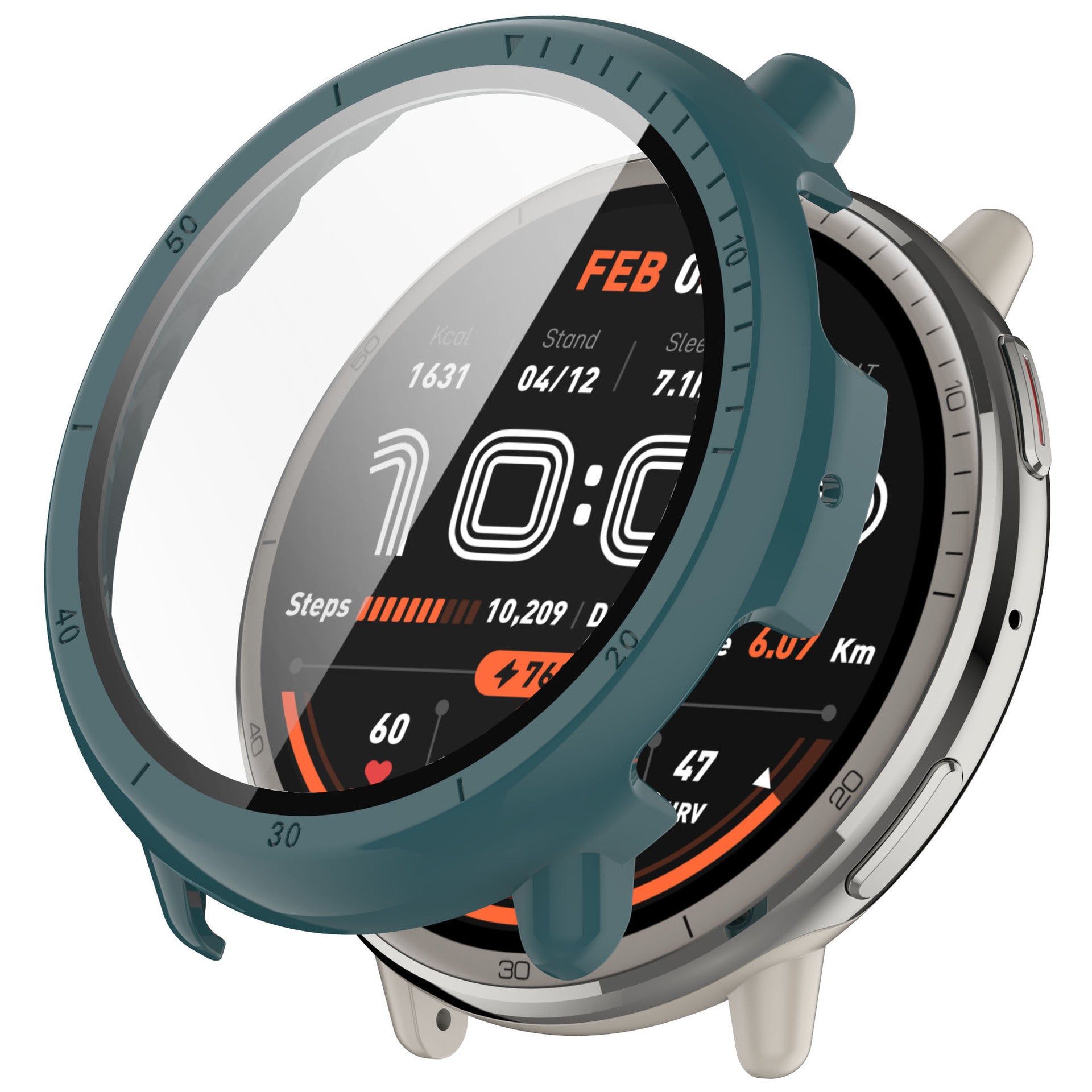Coque rigide avec verre Amazfit Active 2 (vert)