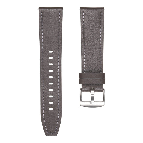 Fossil Gen 6 44mm 'One Push' Leather Strap (Grey)