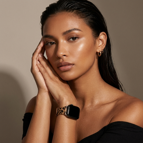 xoxo Wildhearts Bracelet cuir Apple Watch (léopard)