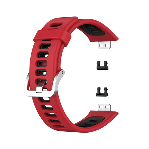 Bracelet sport bouclé Huawei Watch Fit SE (rouge/noir)