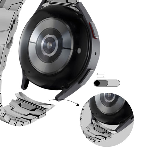 Bandz Samsung Galaxy Watch 6 44mm Steel Strap 'Iron' (Silver)