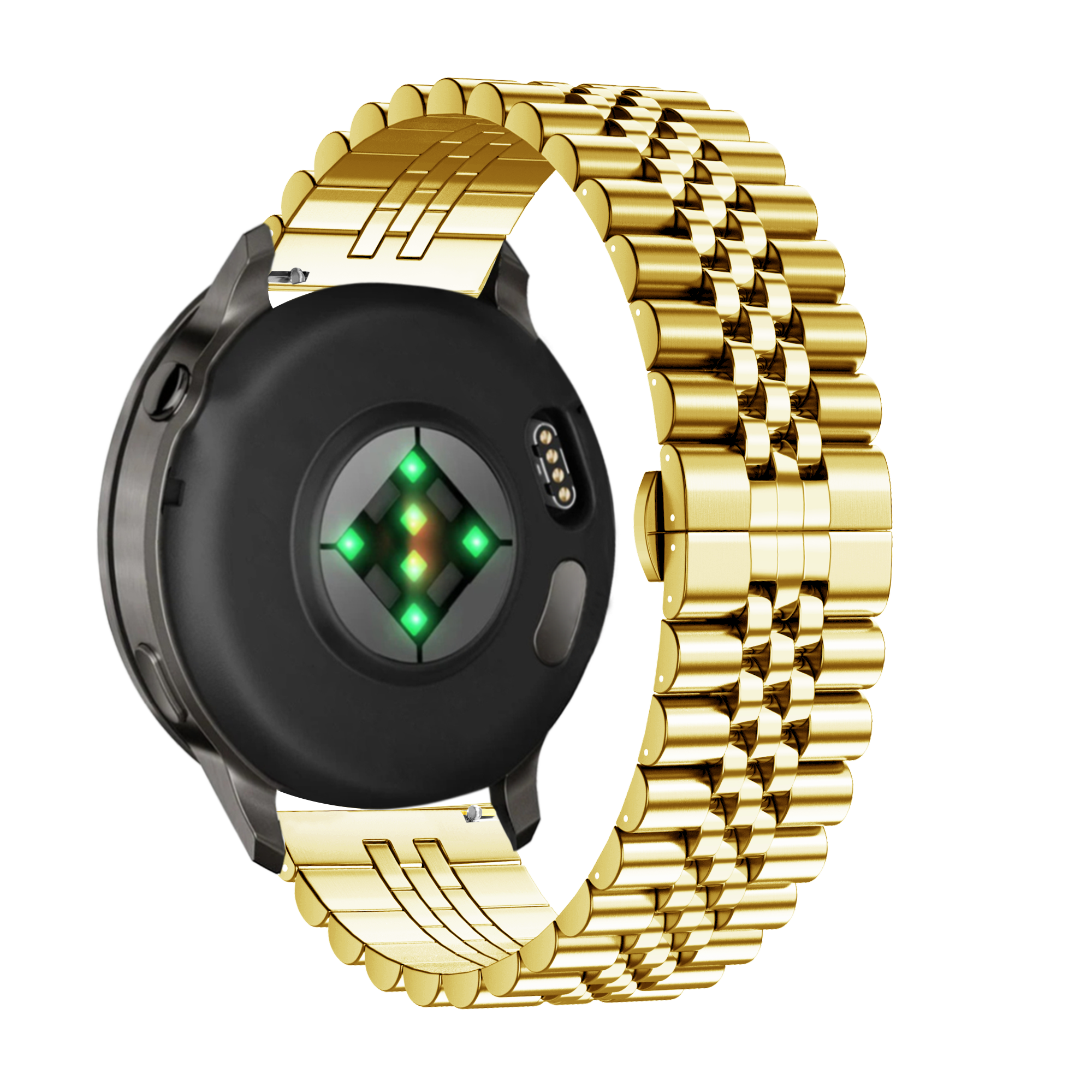 Bandz Bracelet acier 'Jubilee' Garmin Forerunner 265s (or)