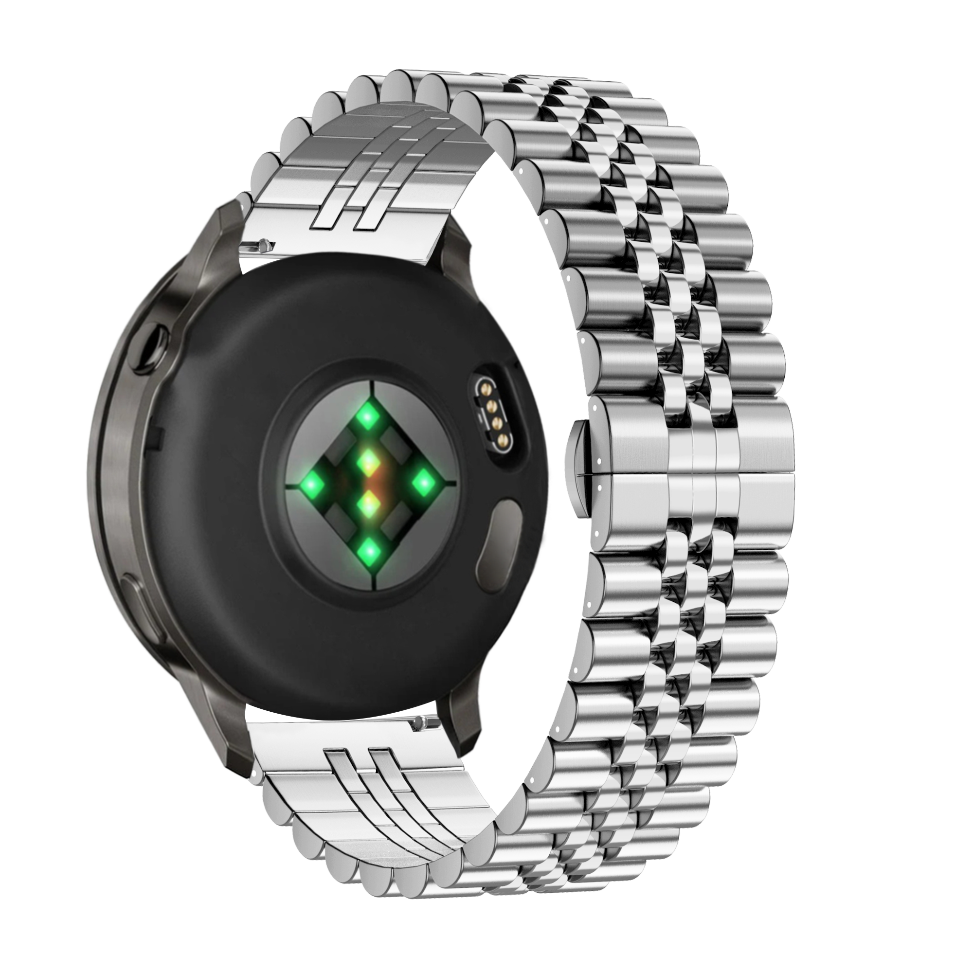 Bandz Bracelet acier 'Jubilee' Garmin Forerunner 265s (argent)