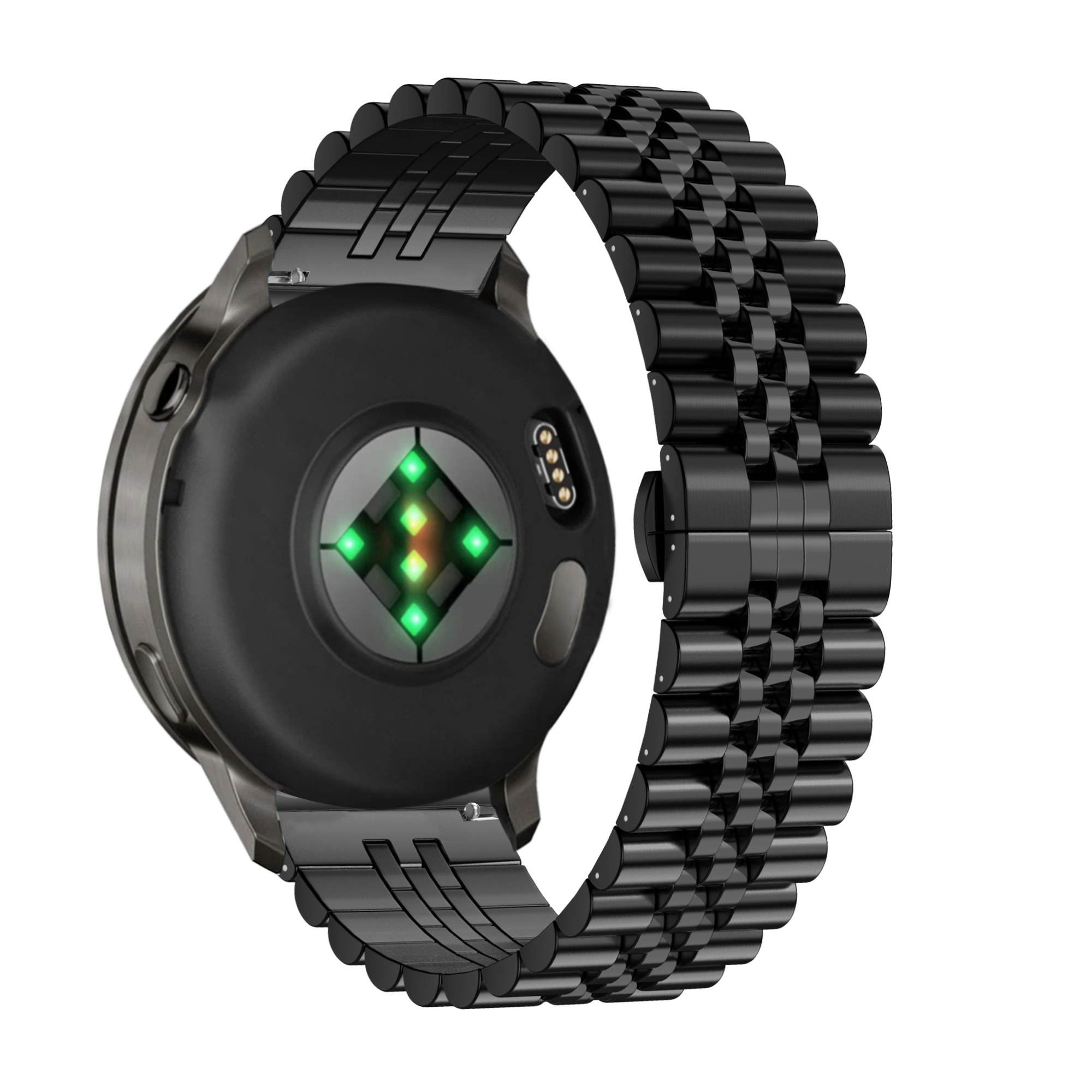 Bandz Bracelet acier 'Jubilee' Garmin Forerunner 265s (noir)