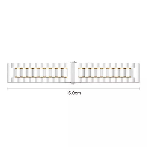 Bracelet ceramique Huawei Watch 5 - 42mm  (blanc/doré)