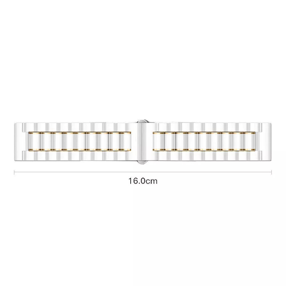 Bracelet ceramique Huawei Watch 5 - 42mm  (blanc/doré)