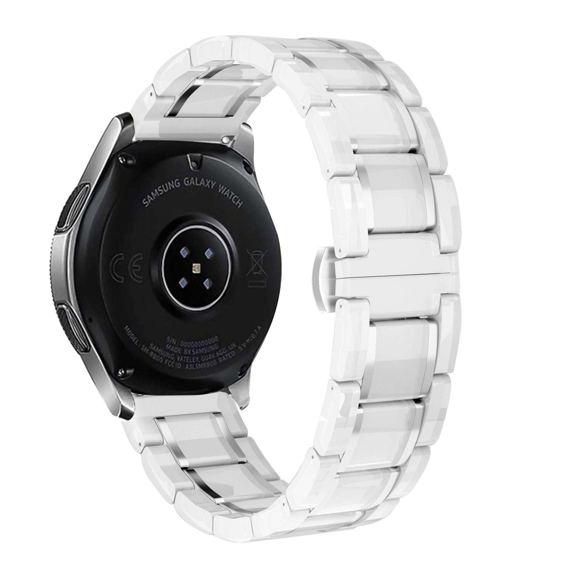 Bracelet en céramique avec maillons Samsung Galaxy Watch 5 - 40mm (blanc/argenté)
