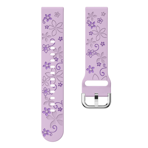 Huawei Watch GT 7 - 41mm Flower Silicone Strap (Lavender/Purple)