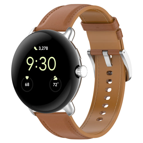 Bracelet cuir Google Pixel Watch 5 - 41mm (marron)