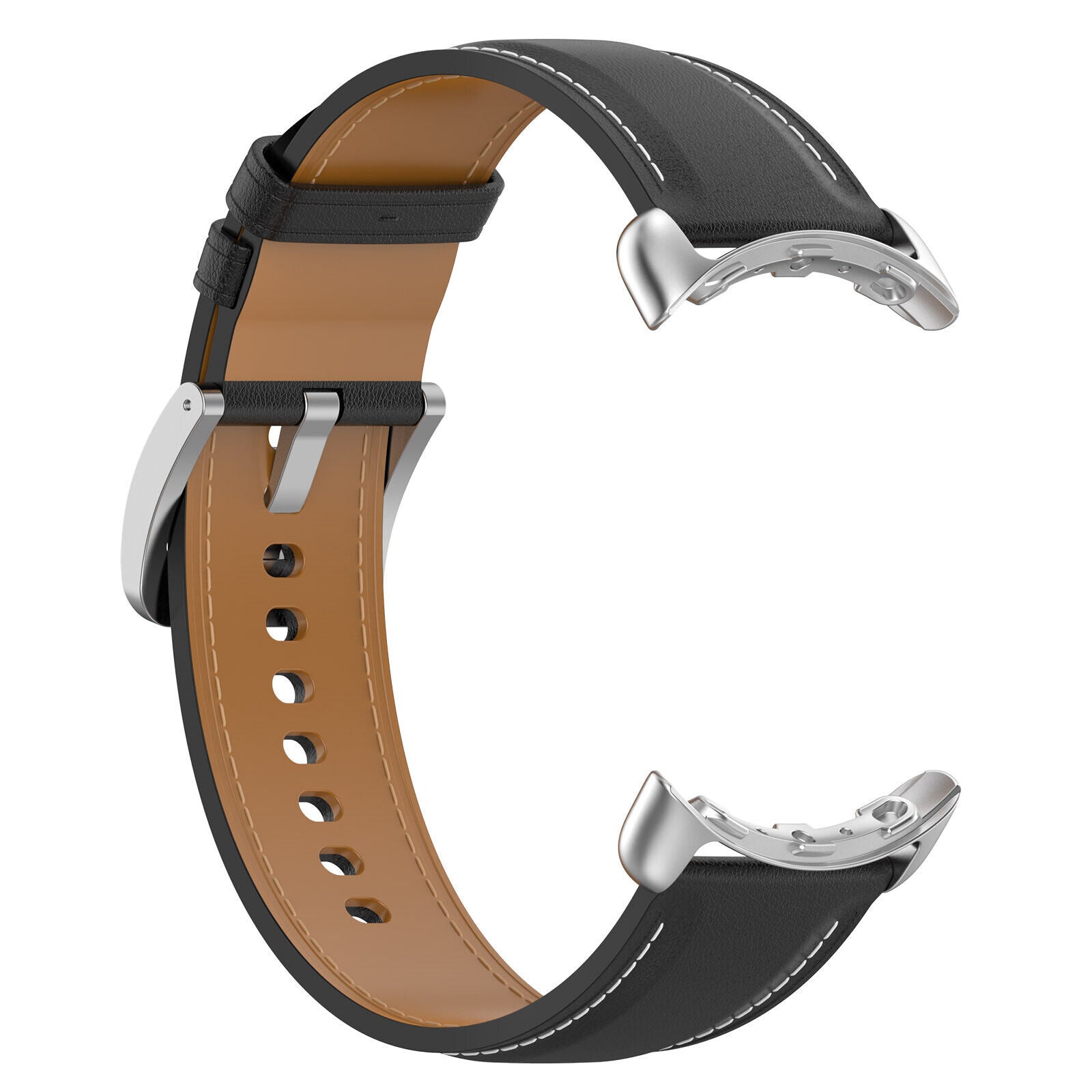 Google Pixel Watch 4 - 41mm Leather Strap (Black)