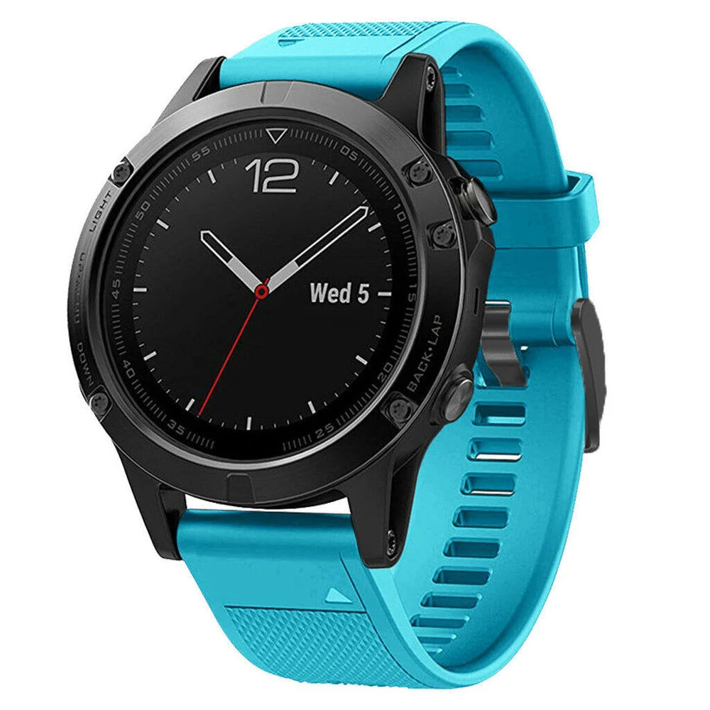 Bracelet silicone Garmin Tactix 8 - 47mm (bleu clair)