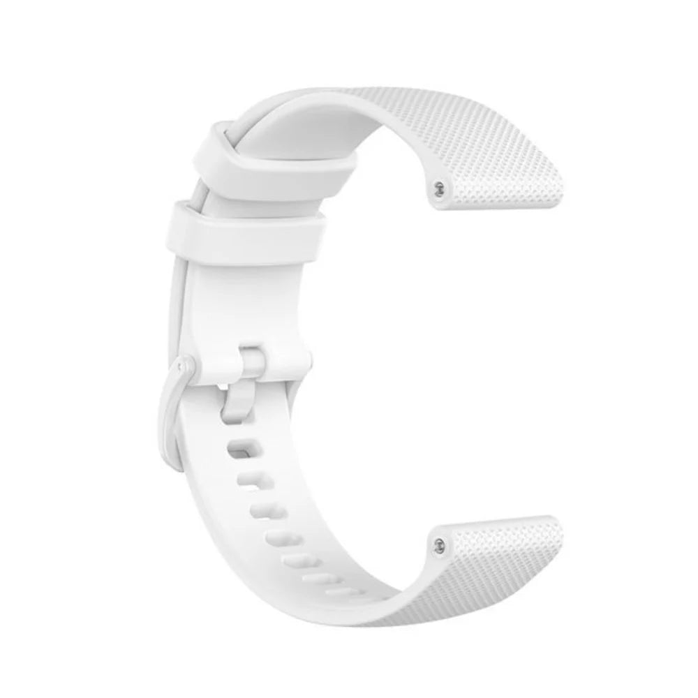 Bracelet montre silicone premium 20mm - universal (blanc)