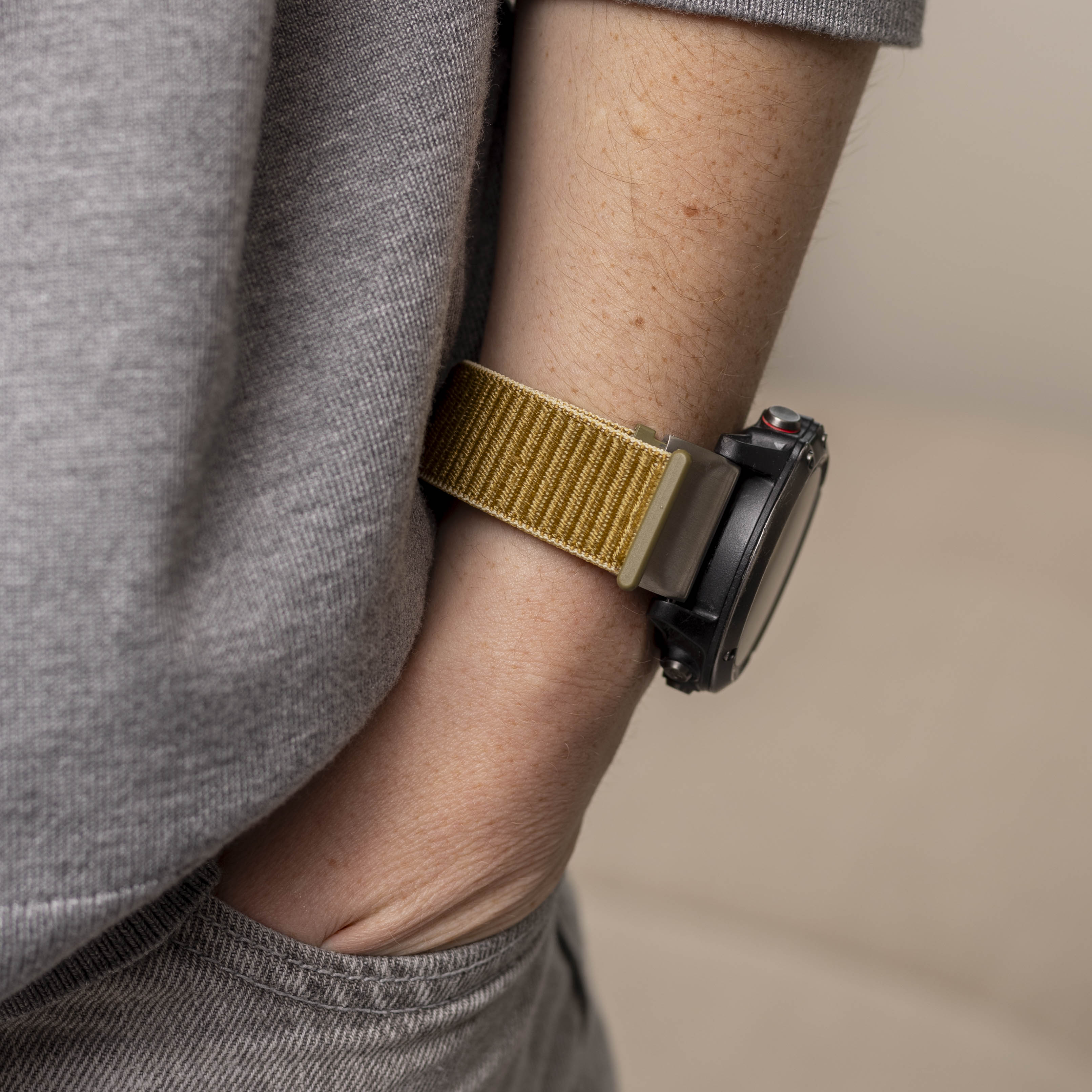 Bracelet nylon Garmin Fenix ​​​​5x / 6x (vert olive)