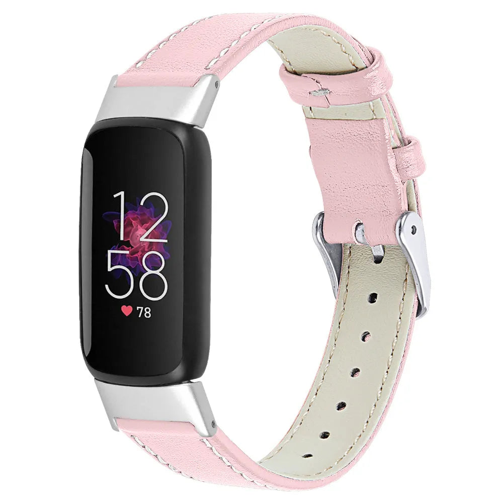 Fitbit Luxe Modern Leather Strap (Pink)