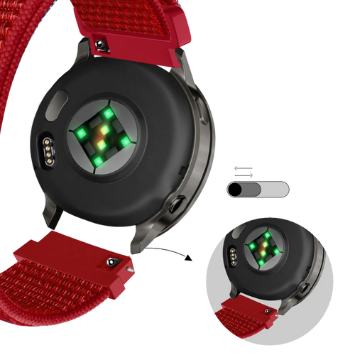 Bandz Bracelet nylon Loop Garmin Vivoactive 6 (rouge)