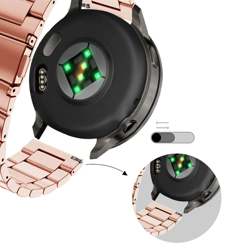 Bandz Bracelet acier 'Classic' Garmin Vivoactive 6 (rose)