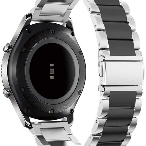 Bracelet acier Garmin Venu (argent/noir)
