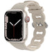 Bracelet silicone chaîne Apple Watch (beige)