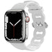 Bracelet silicone chaîne Apple Watch (blanc)