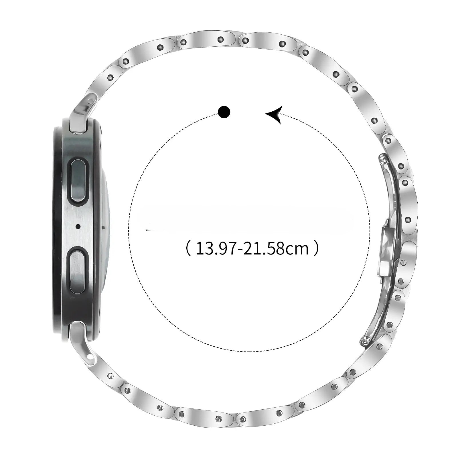 Bracelet acier fin Samsung Galaxy Watch 9 - 44mm (argent)