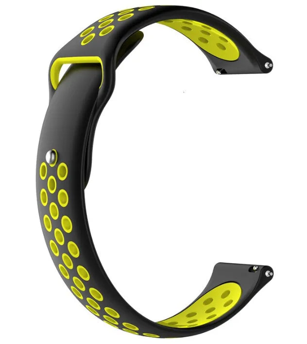 Bracelet sport Fossil Gen 4 Explorist HR (noir/jaune)