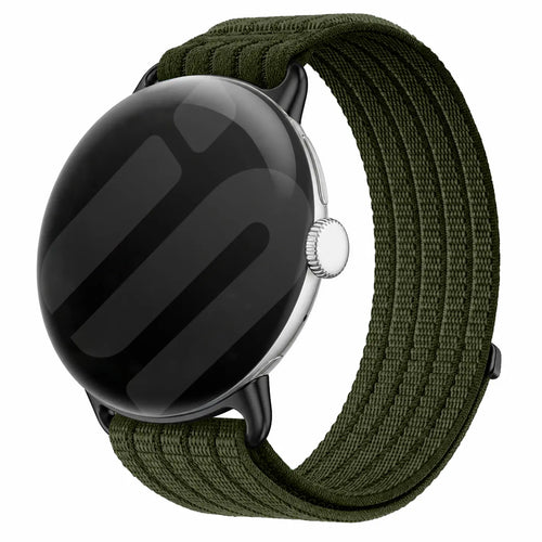 Google Pixel Watch 3 - 45mm Ultra Thin Nylon Strap (Dark Green)