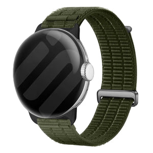 Google Pixel Watch 3 - 45mm Nylon Air Strap (Dark Green)