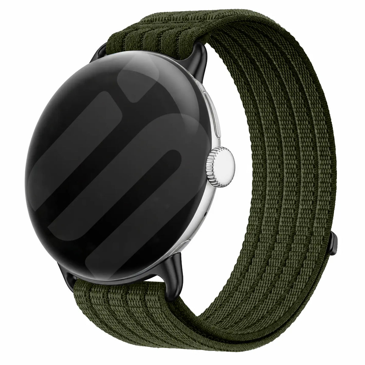 Google Pixel Watch 4 - 45mm Ultra Thin Nylon Strap (Dark Green)