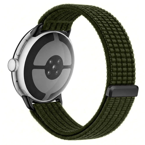Google Pixel Watch 3 - 45mm Ultra Thin Nylon Strap (Dark Green)