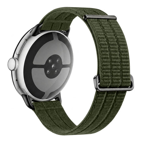 Google Pixel Watch 5 - 45mm Nylon Air Strap (Dark Green)