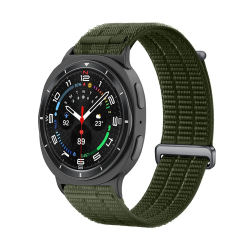 Samsung Galaxy Watch 9 - 44mm Nylon Air Strap (Dark Green)