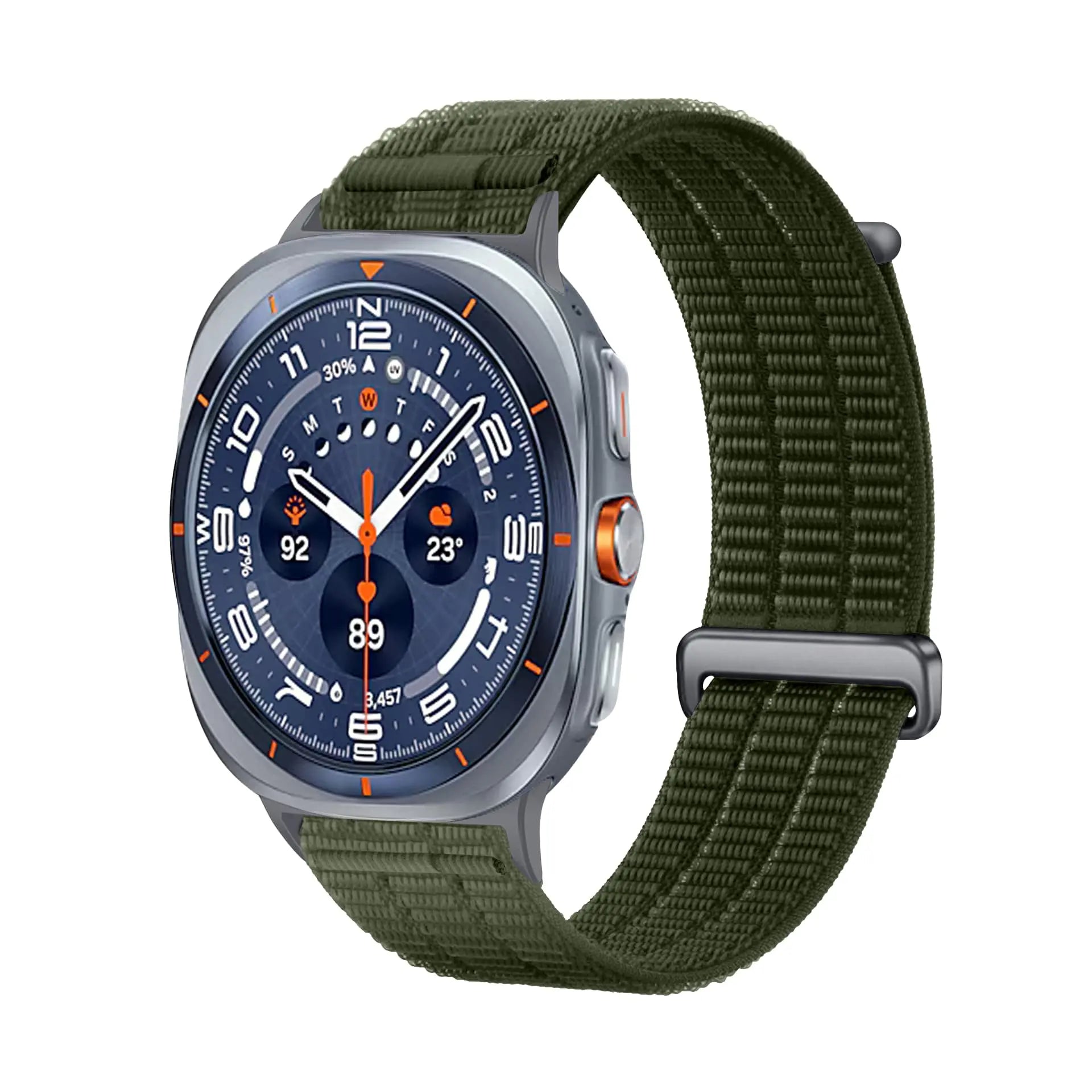 Bracelet nylon air Samsung Galaxy Watch Ultra 2 (vert foncé)