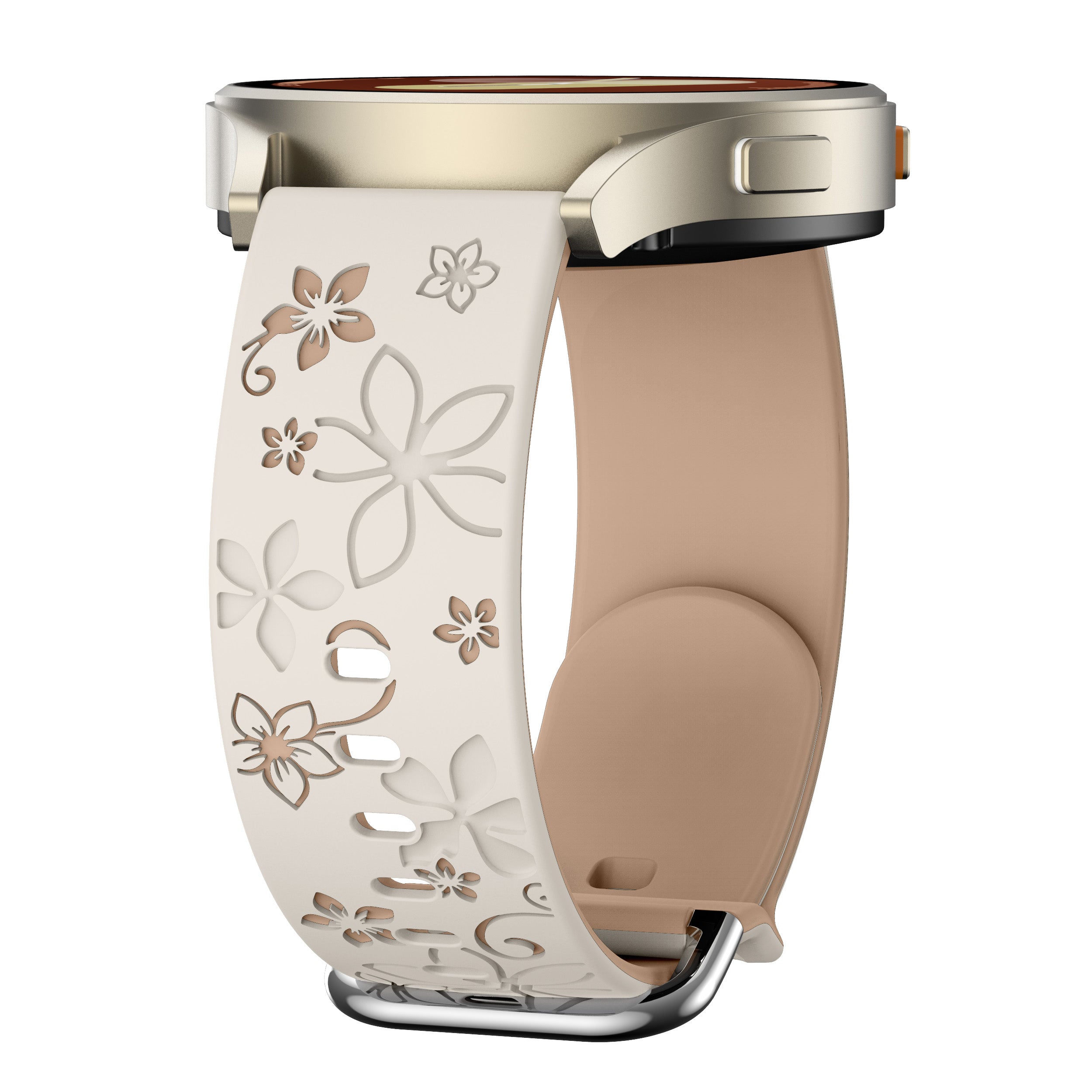 Huawei Watch GT 5 - 41mm Flower Silicone Strap (Starlight/Beige)
