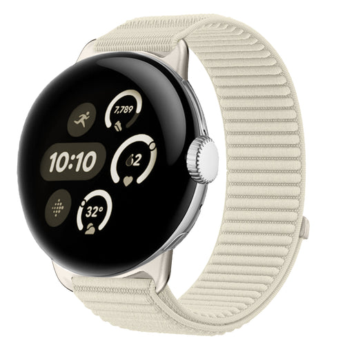 Google Pixel Watch 5 - 41mm Wave Nylon Strap (Starlight)