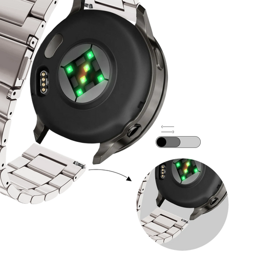 Bandz Bracelet acier 'Classic' Garmin Venu (lumière stellaire)