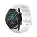 Bracelet silicone luxe Huawei Watch GT 2 (blanc)