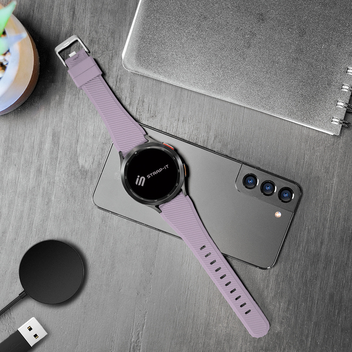Bracelet silicone sergé Redmi Watch 5 Active (lila)